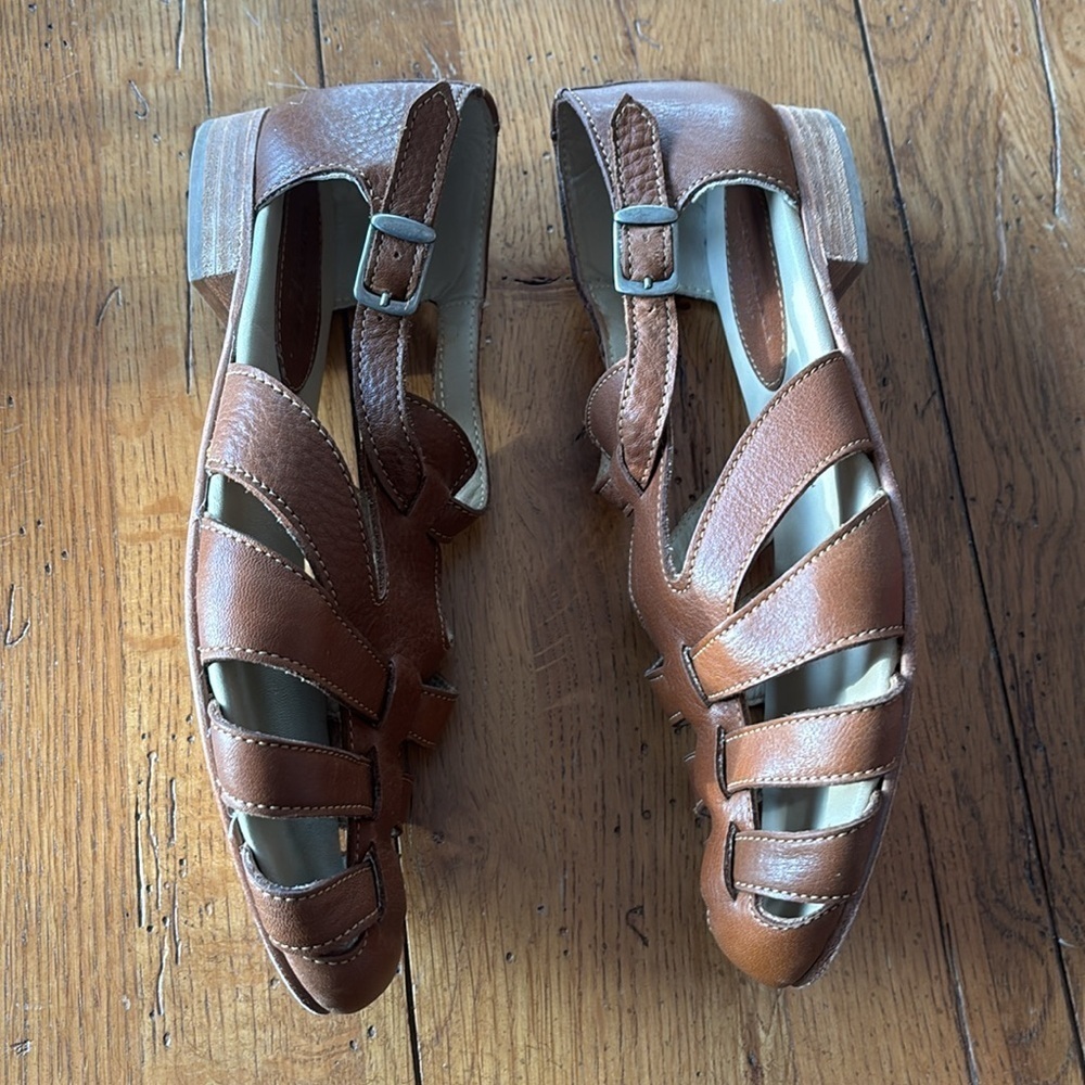 Wolverine 1883 Freida Sandals Women’s Tan Leather Fisherman Style w/ Box Size 9 - Picture 5 of 13
